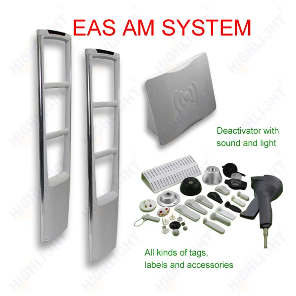 Highlight Retail Store Anti-Shoplifting Wider Detection Range Alarm Gate 58KHz Antenna EAS AM Security System AM010