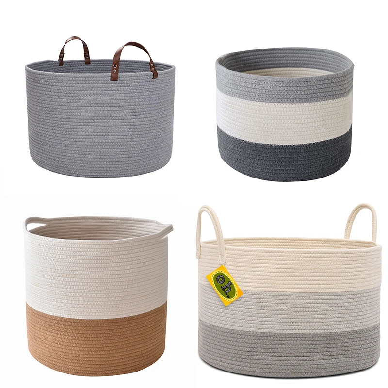 
 Декоративные корзины для хранения и подарочная корзина из хлопкового шнура оптом  