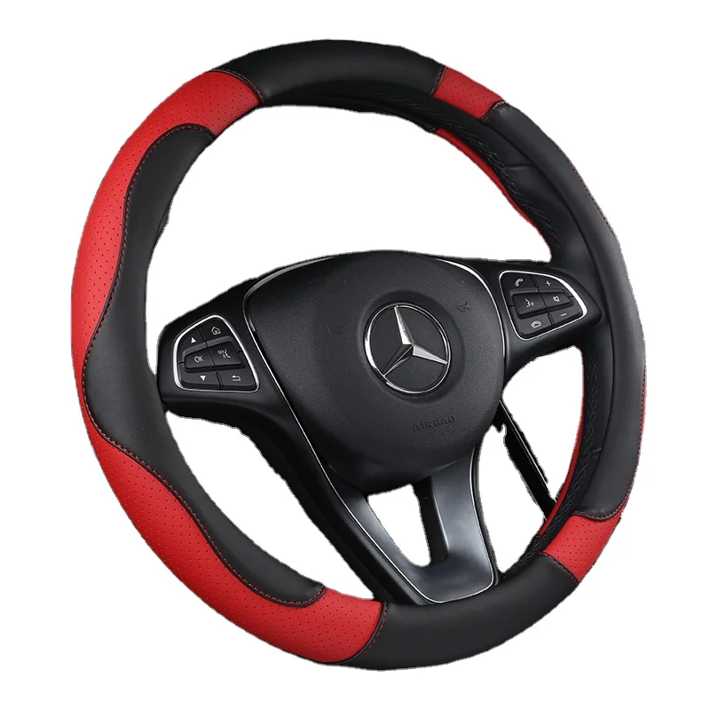 36-50 full-size leather steering wheel cover for general vehicles, sedans, heavy-duty trucks, and large handlebars