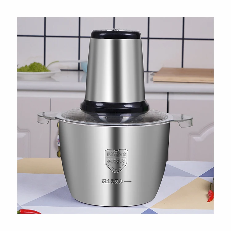 3l Capacity Electric Meat Grinder Household Multifunctional Stainless Steel Large Capacity Fully Automatic Cooking Machine