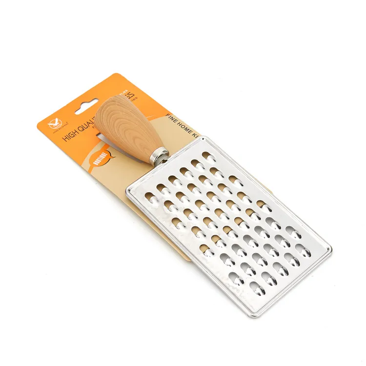 OEM нож для фруктов и овощей из нержавеющей стали, картофелечистка, моркови, лука, ручная Терка с деревянной ручкой