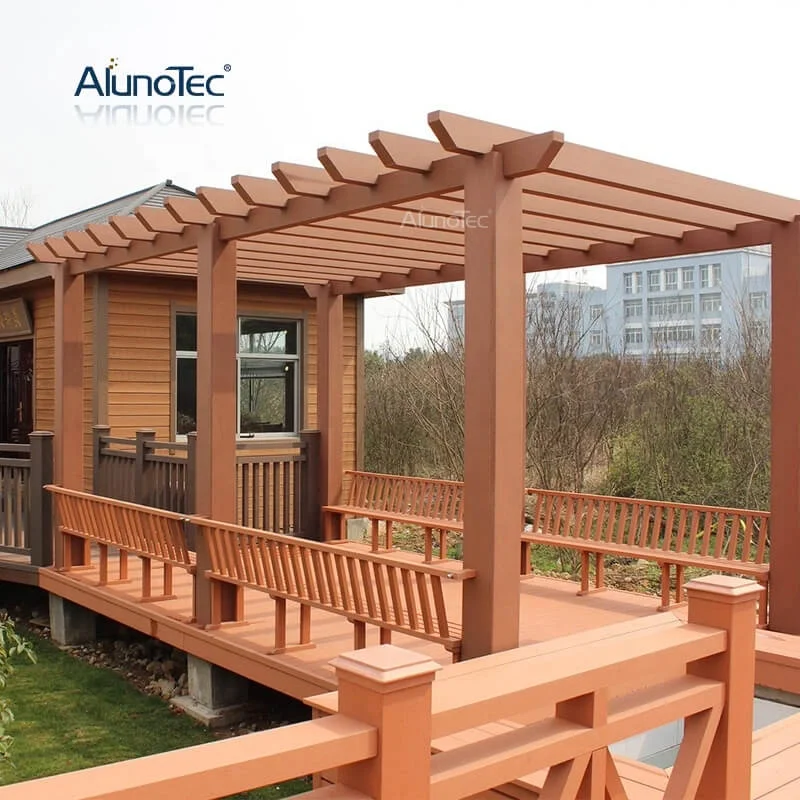 Insects and Mlolyproof WPC Aluminum Patio Roofing Canopy Awning Wood Gazebo Pergola Roof System Wooden Pergolas