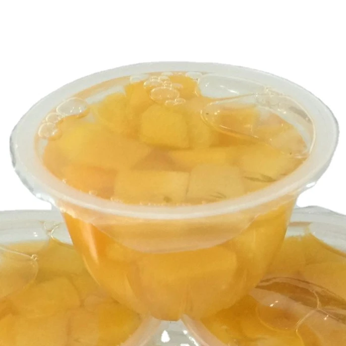 Canned peaches in syrup diced peach plastic fruit cup