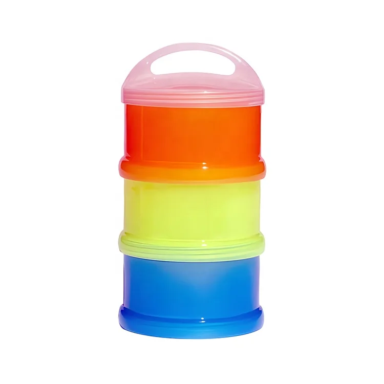 BPA-Free On-the-Go Formula Dispenser Snack Stacker Three or Two Containers Milk Powder Containers Baby Milk Powder Dispenser