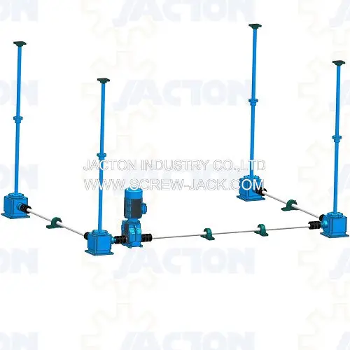 3D CAD Models of Screw Jacks Lifting Systems STP or STEP File Format Design Lifting Jack Platform