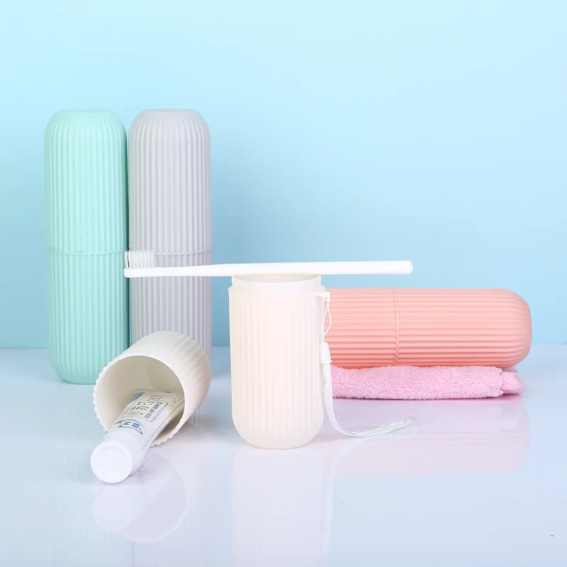 Portable Toothbrush Dispenser Case Travel Set Sustainable Plastic Dustproof Toothbrush Holder