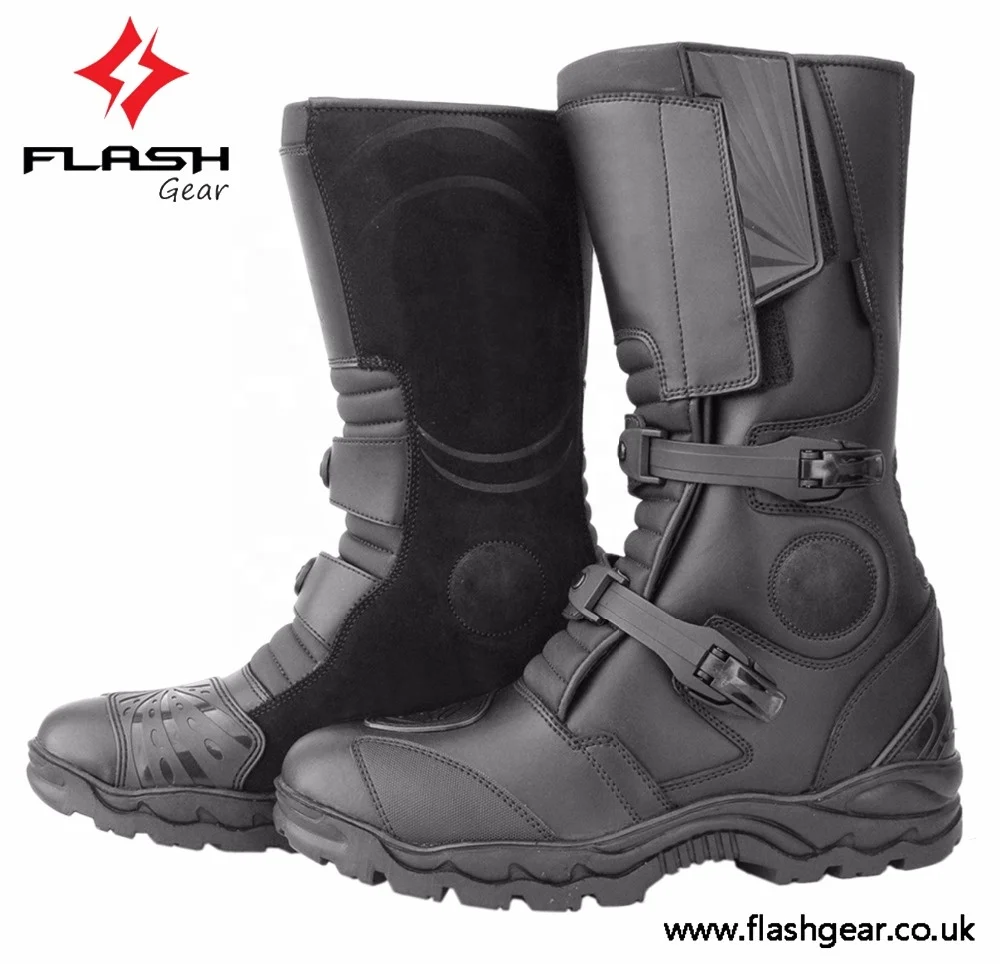 New Fashion Men Anti slip Breathable PU Leather Boots Motorbike Touring adventure Riding motorcycle brake shoe manufacturers