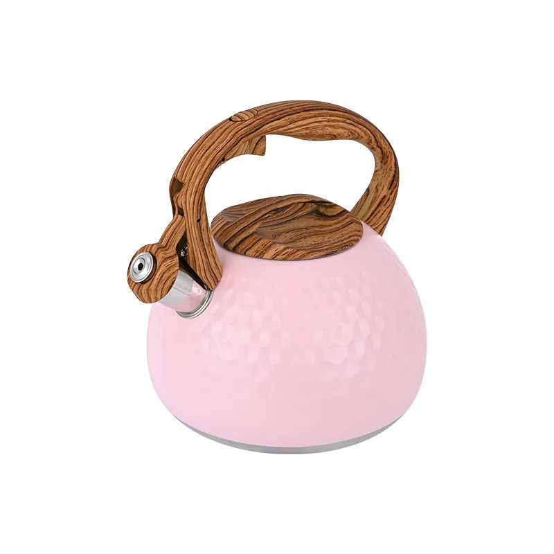 Household 3-liter large capacity stainless steel whistle kettle pink whistle kettle electric stove electric kettle