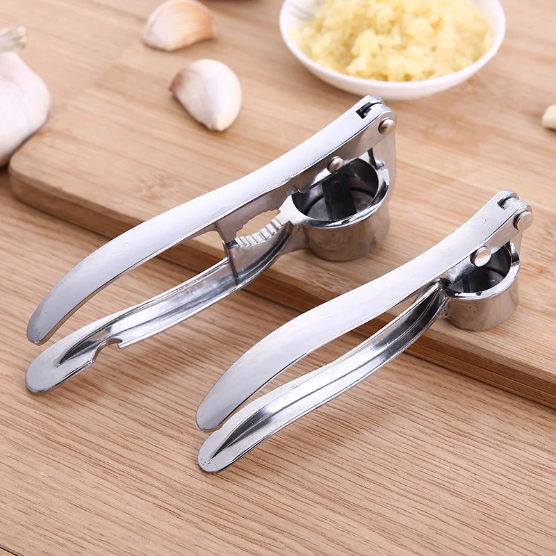 large Safe Stainless Steel Manual Garlic Press Rocker , Kitchen Gadgets Garlic Ginger Mincer Crusher Squeezer