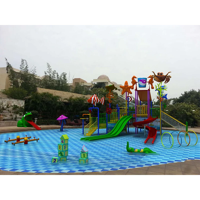 New Arrival Splash Park Water Playground Theme Park Kids Slide Fiberglass Slide Sprayer for Kids