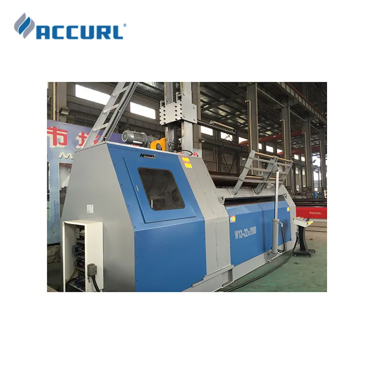 W12-22*3100 Hydraulic sheet metal Plate 4 Roller rolling machine with