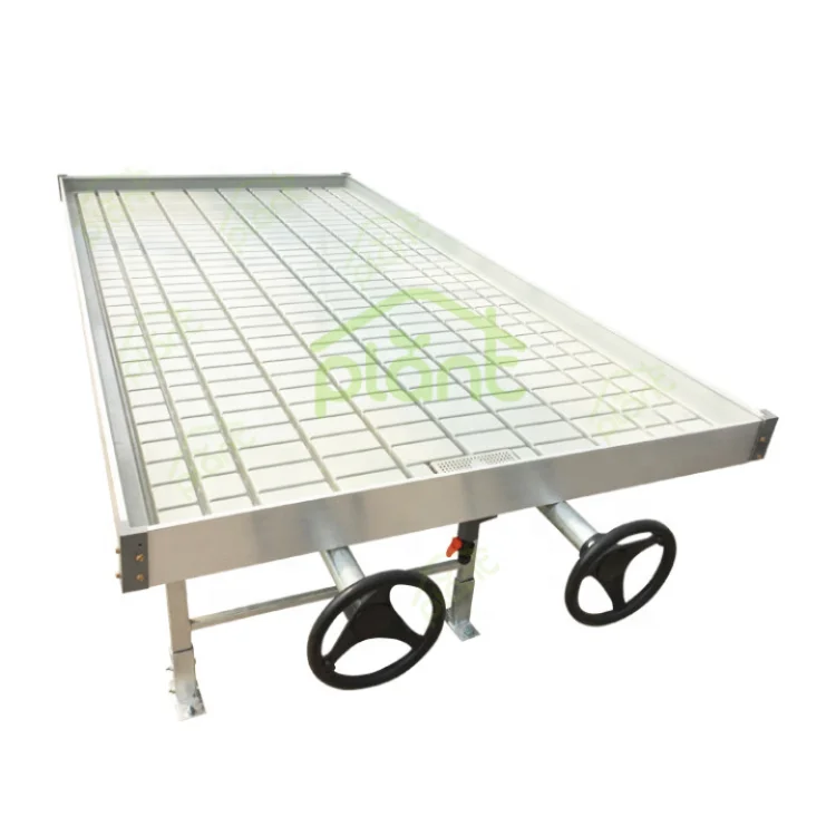 Ebb and Flow Seedbed Greenhouse Grow Table Movable Rolling Bench For Seedling/Breeding