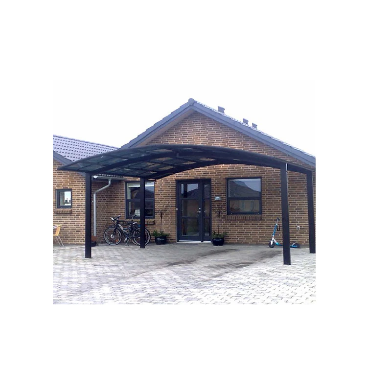 Waterproof Aluminum Double Carport With Pc Roof