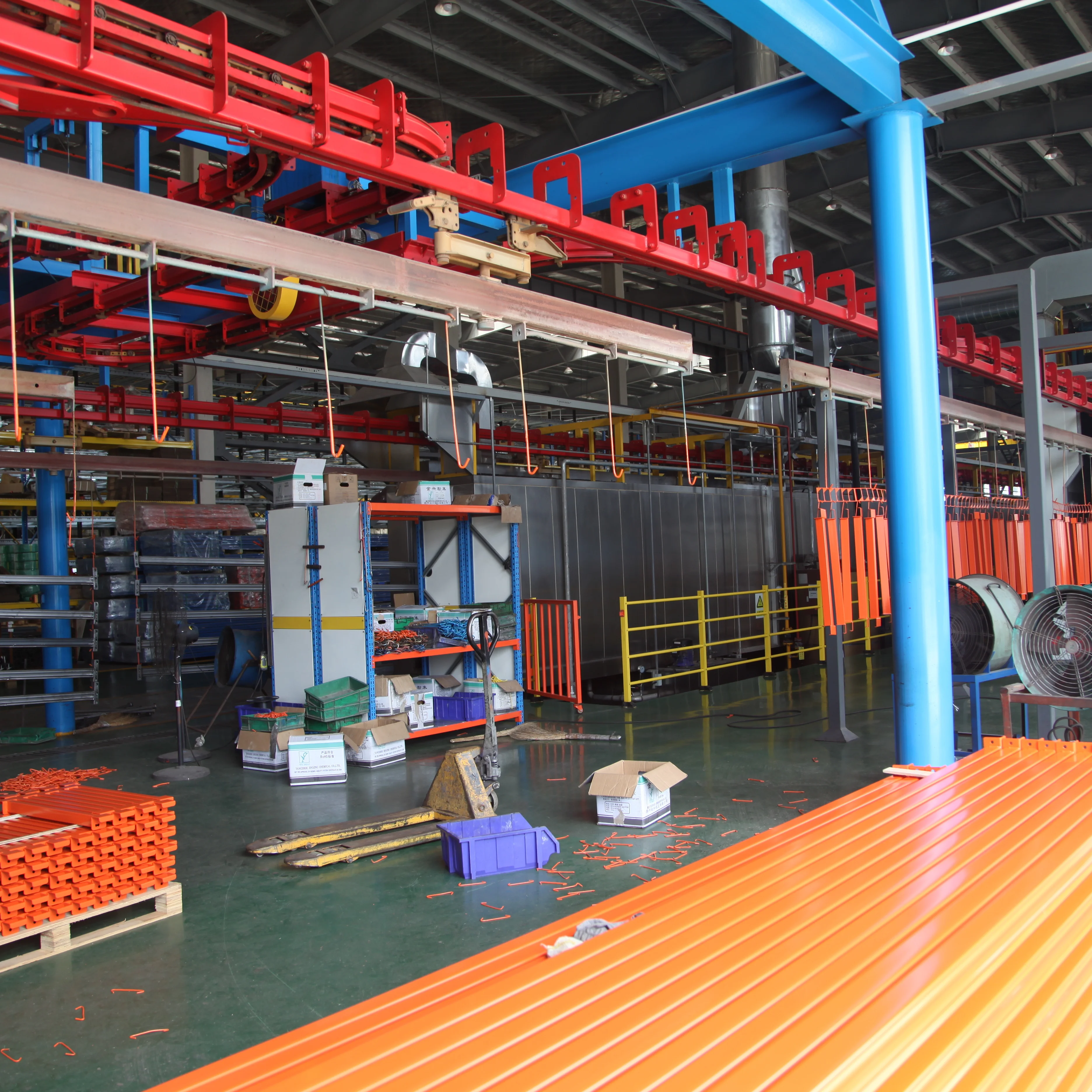 High capacity 7 meters aluminum profiles powder coating line