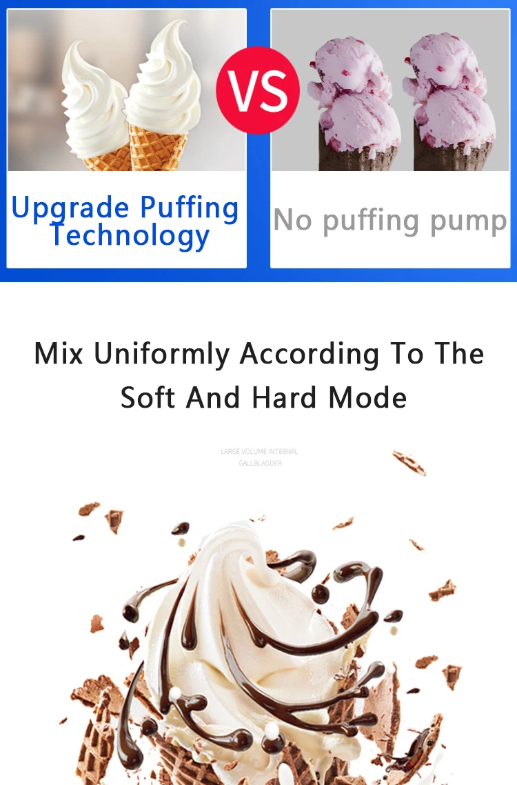 BW Hot selling commercial soft and hard ice cream machine good business ice cream maker