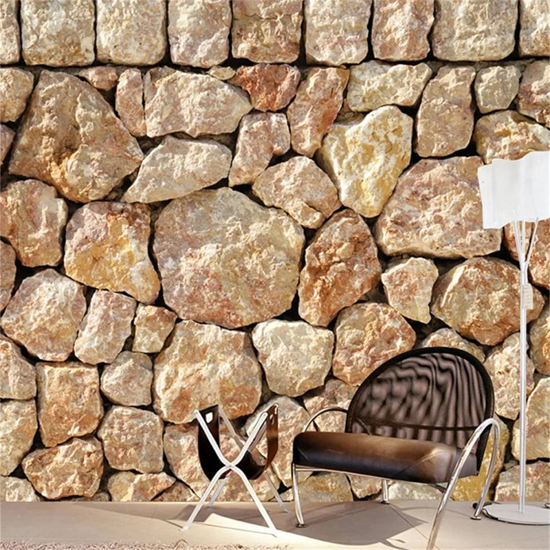 Colorful Brick Pattern Sticker Mural Wall Papers Brown Wallpaper HD Waterproof Wallpaper