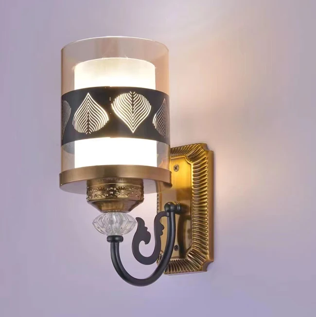 2022 Newest Africa Style Creative Personality Simple Design Deco glass Wall Lamp  (FX220-1W)