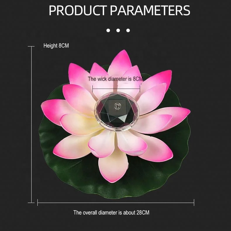 Shingel Lotus Flower Floating Light With Led
