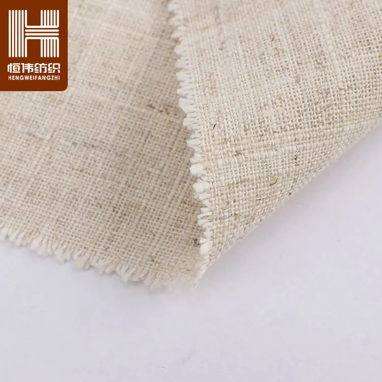 
Customized Plain Dyed Stocklot Pure Cotton Linen Fabric For Bag 