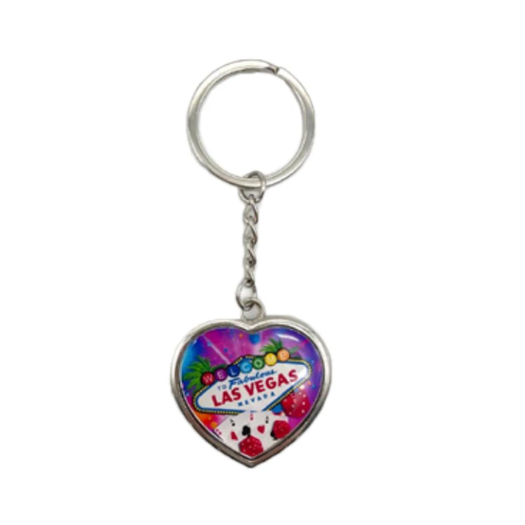 Customized tourism gift metal keychain souvenirs las vegas key chain