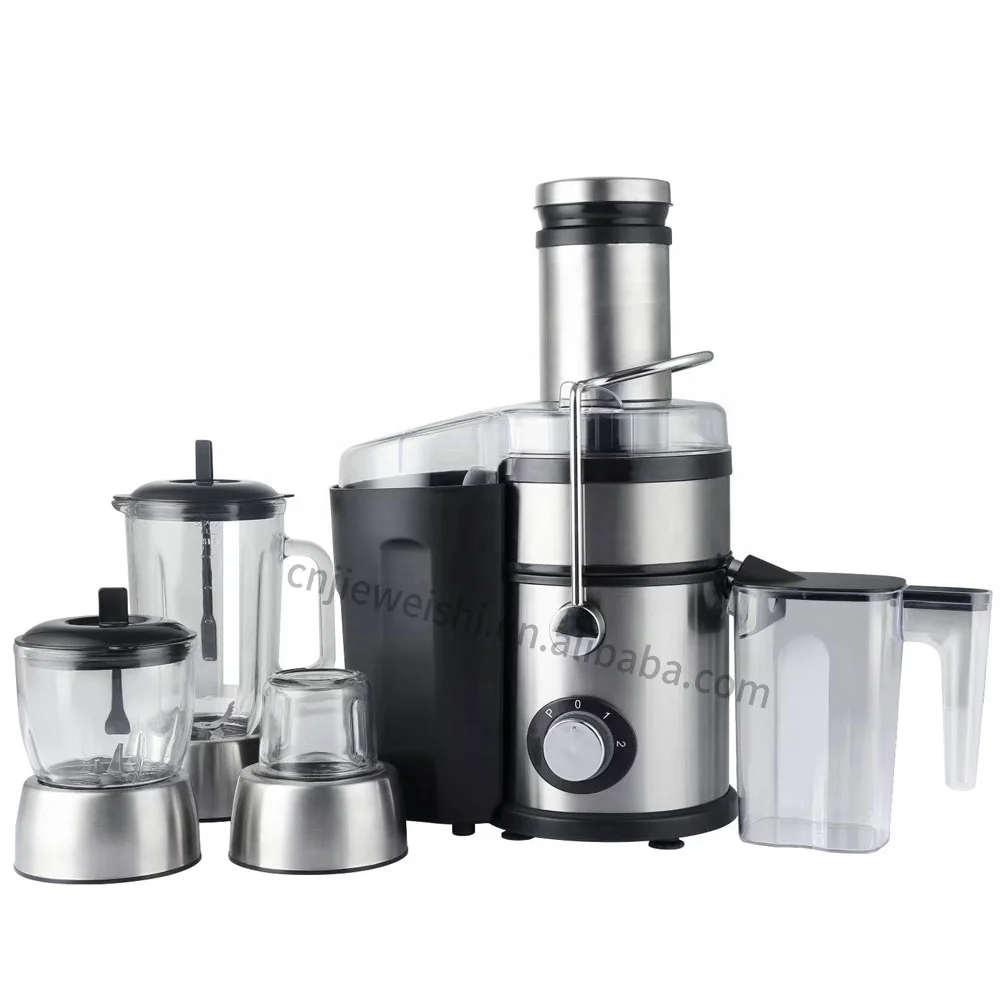 2024 New Stainless Steel Fruits and Vegetables Cold Press Masticating Juicer Automatic Grinder Big Mouth Juicer Blender 4 In 1