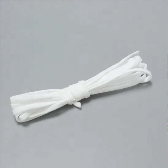 large Manufacturer polyester spandex 5mm flat Dyed many colorful colors earloop elastic rope for face mask