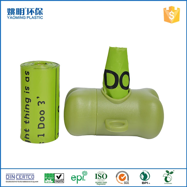 Biodegradable Custom Logo Dog Waste Bag Disposable Compostable Garbage Pet Waste Holder Dog Poop Bag