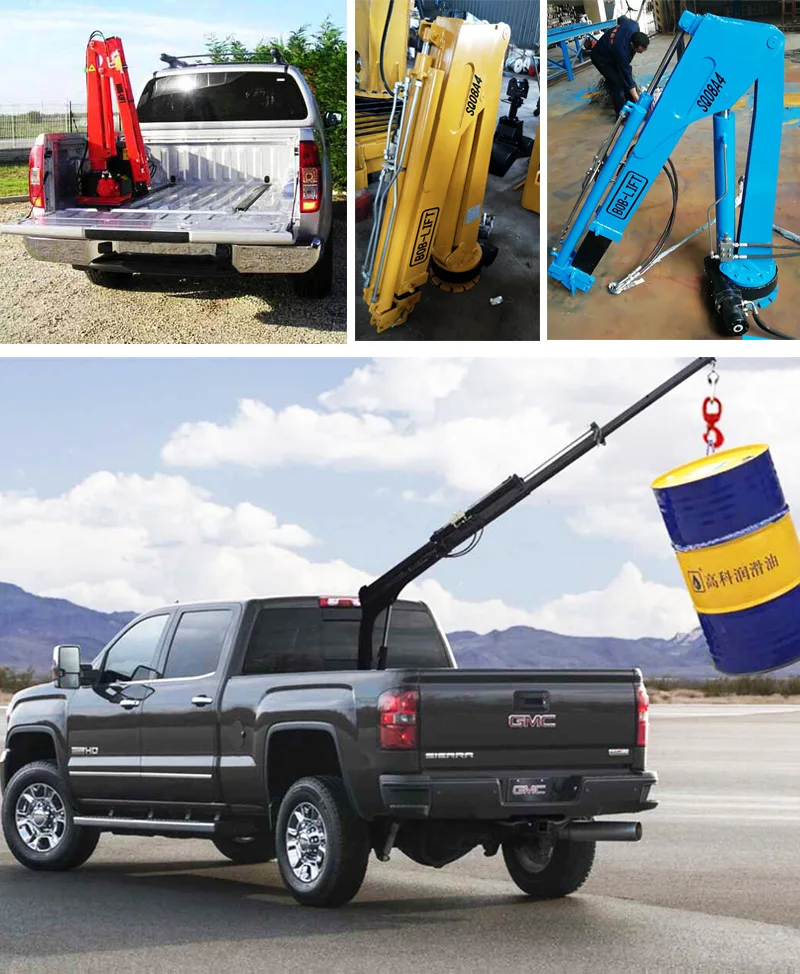 500kg 800kg 1000kg Small Lift Truck Crane Cheap Price Mini Pickup Hydraulic Truck Mounted Crane for Sale