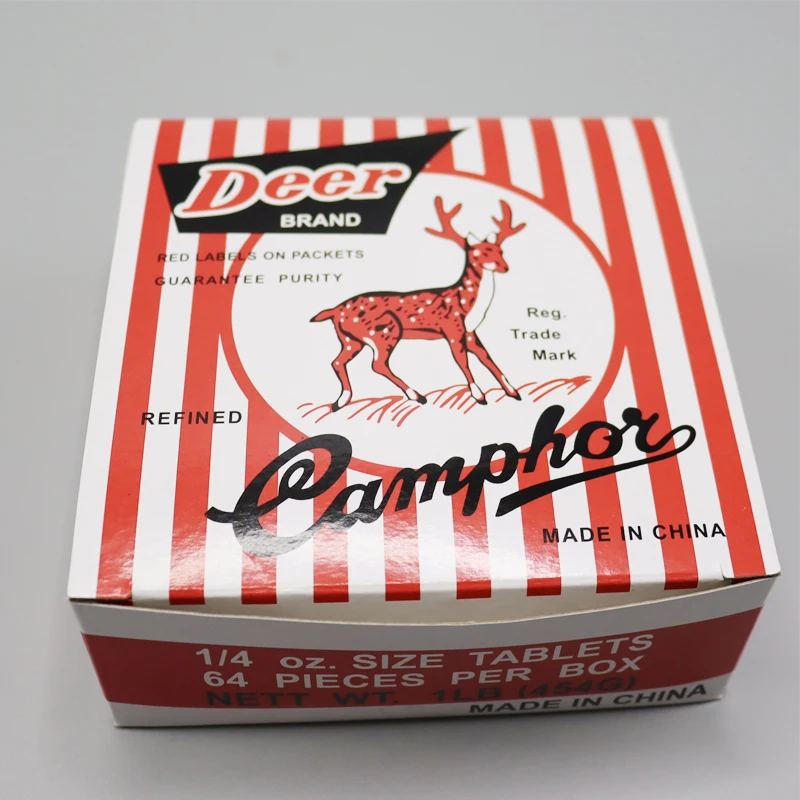 Small MOQ Factory Direct Sales 1/4OZ 96% Kapur Pure Camphor Tablets Boxed Refined Camphor Blocks