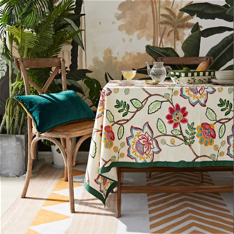 
Custom logo high quality Table Clothcloth with polyester base Waterproof oilproof Solid Color digital priting Table Cloth 