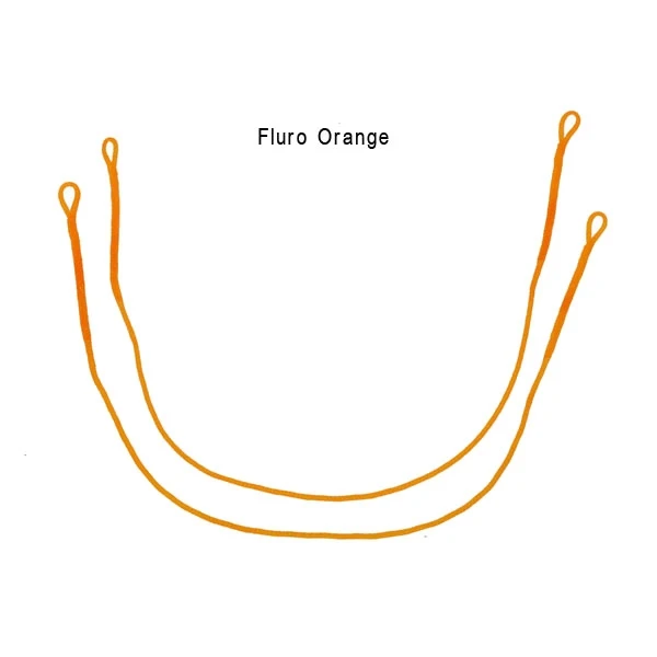Braided Leader Hi-Vis indicator Loop Connectors for Fly line 30 50-Pound yellow red orange (B10)