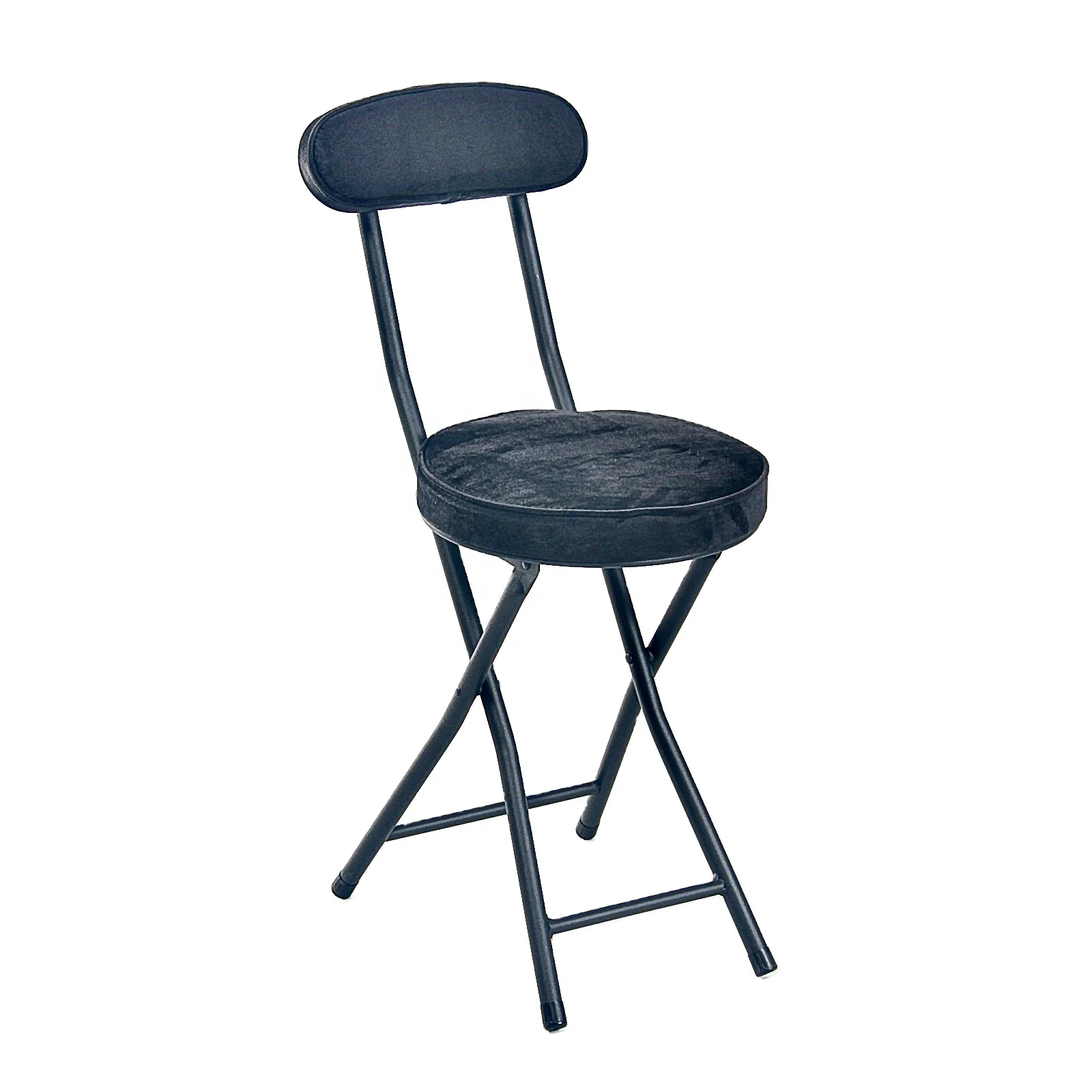 Newest folding round party wholesale portable folding chair outdoor  tables and chairs custom colorful retro metal folding chair