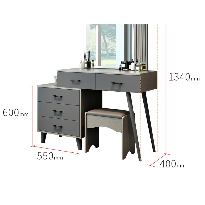 
Nordic dressing table furniture bedroom vanity makeup dresser wooden dressing table organiser for women 