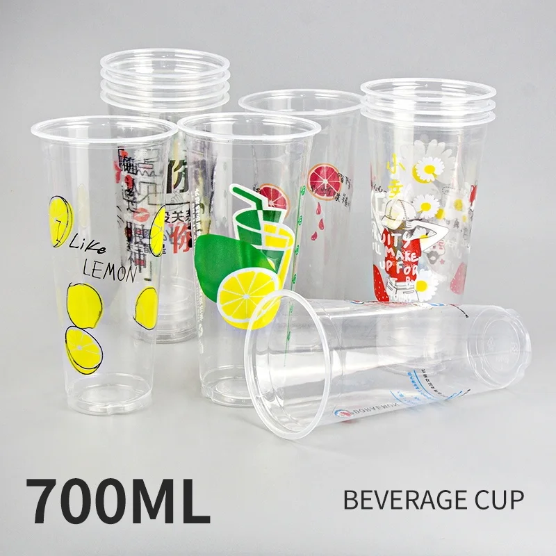 Transparent Disposable Plastic Juice Cup