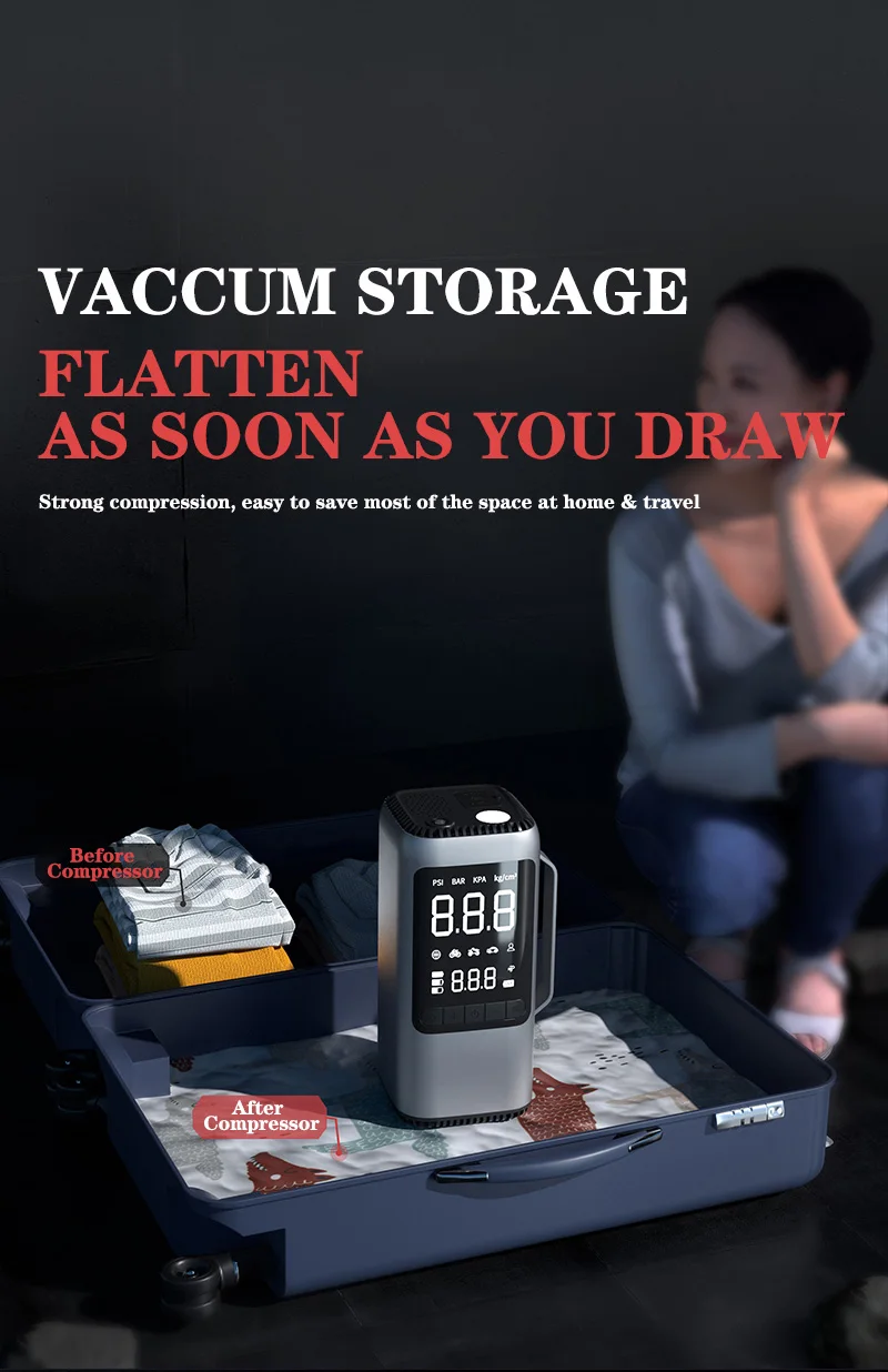 Multi-function Portable Tire Inflator Car Vacuum Power Bank Battery Booster 1000A 8000mAh Jump Starter with Vacuum Cleaner