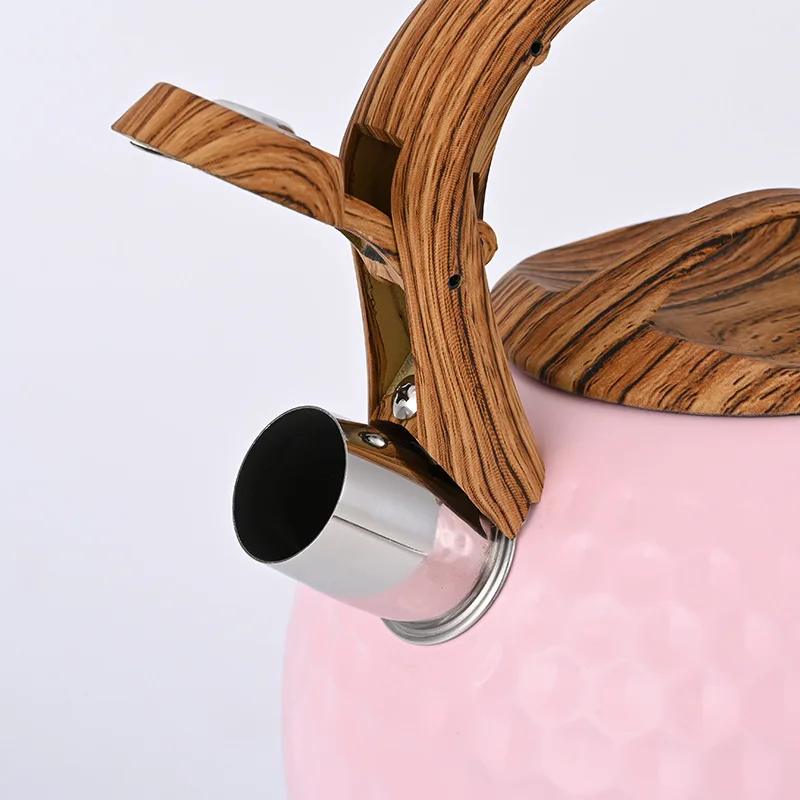 Household 3-liter large capacity stainless steel whistle kettle pink whistle kettle electric stove electric kettle