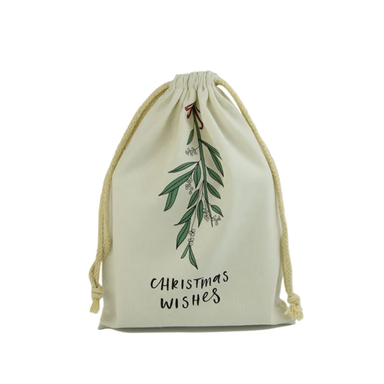 Маленькая льняная цветная хлопчатобумажная сумка на шнурке neno