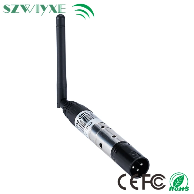 2023 new wireless dmx 512 transmitter receiver silver power 23dbm distance 500m for control dmx amplifier board dj controller