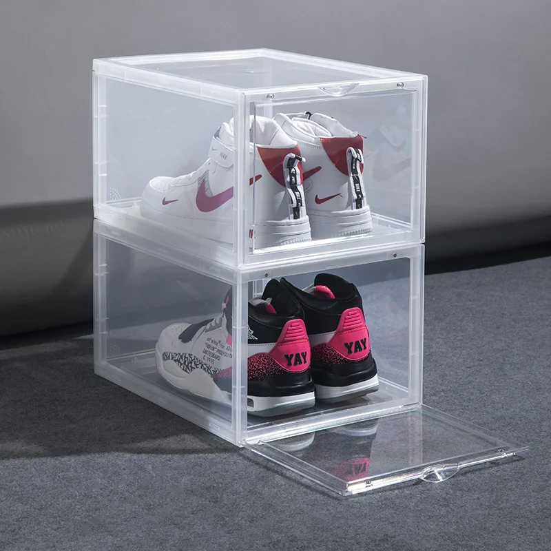 Wholesale Top Sale plastic shoe box shoes storage shelf stand cabinet