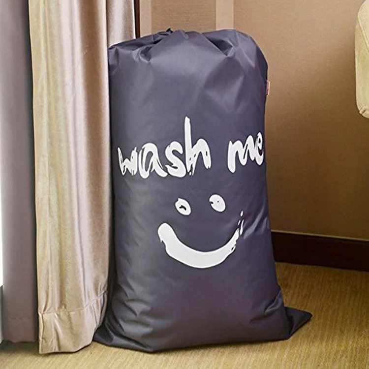 Factory Direct Sales New Polyester Beam Waterproof Bag Sundries Storage Wash Bag Environmentally Friendly Drawstring Laundry Bag