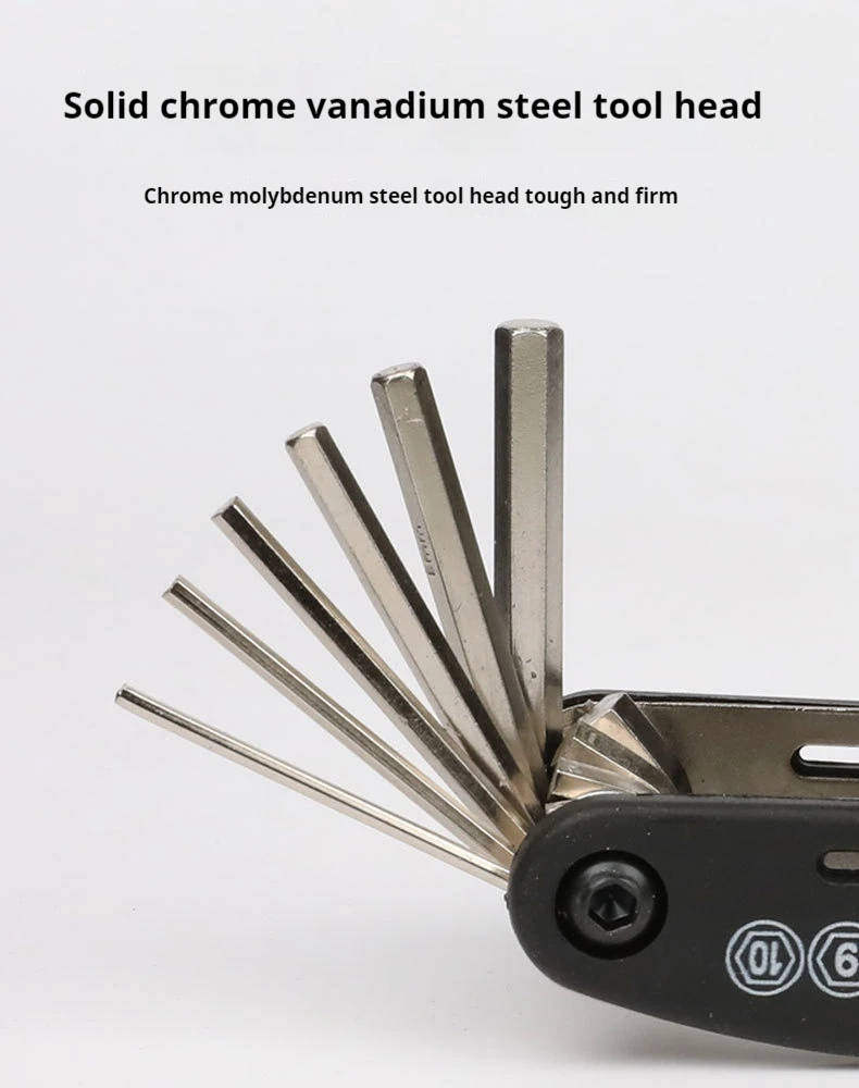 Multifunctional Folding Car Wrench Set Bicycle Repair Combination Tire Repair Tool Mountain Road Bike Garage Wrench