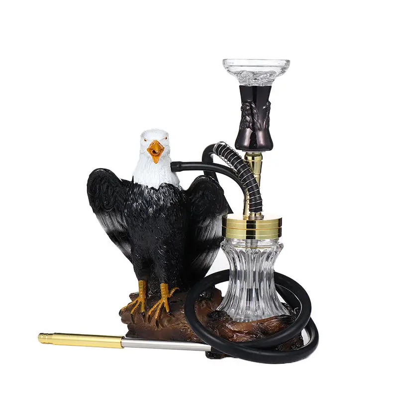 Vapruz  Wholesale High  Quality Luxurious LED Resin ShiSha Eagle  Hookah Set For Shisha