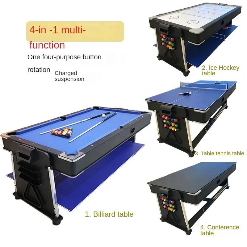 American style multifunctional four in one adult billiards table  ice hockey  tennis table  conference table