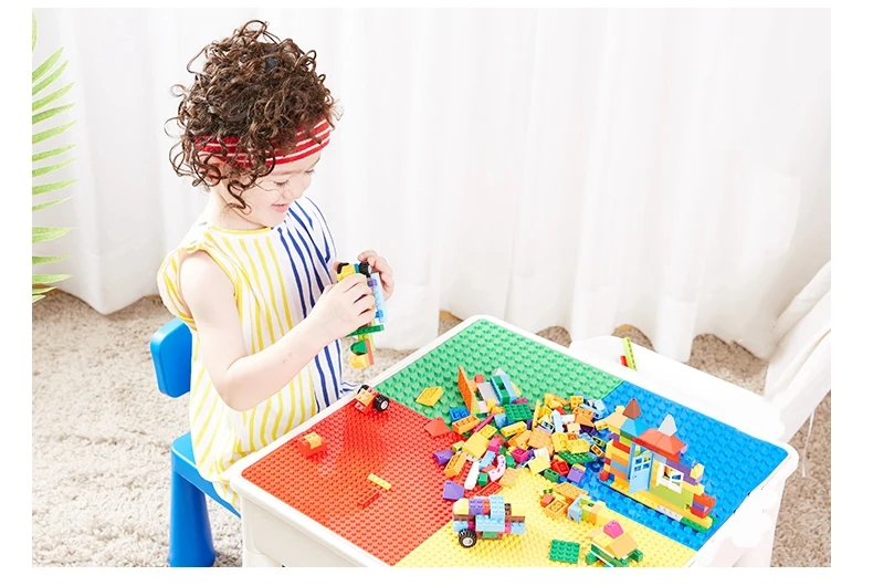 
Educational Building Blocks Desk Toys Plastic Kids Learning Table for Children 