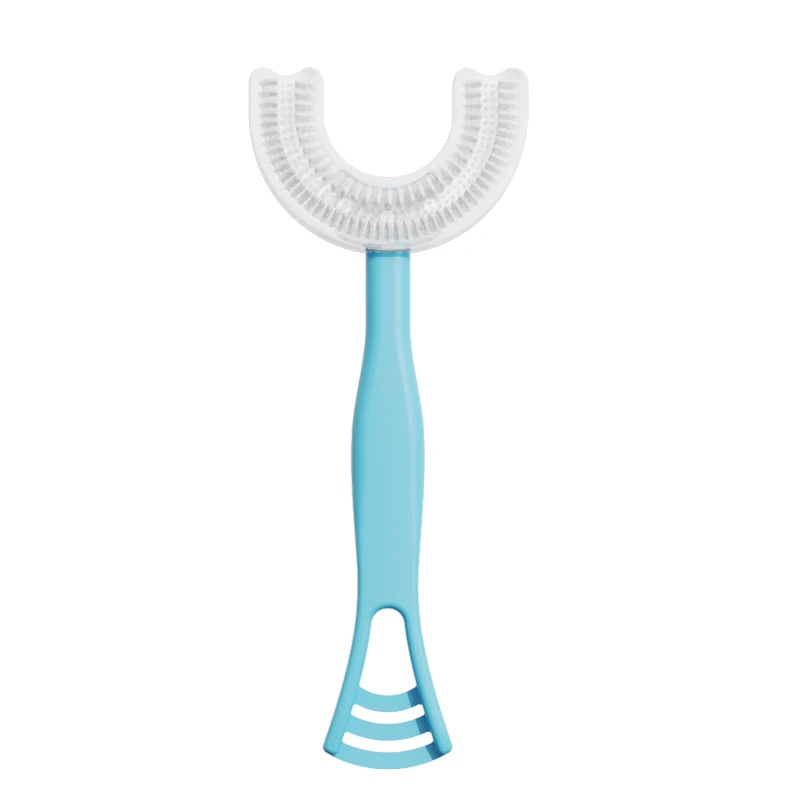 Kids Toothbrush U-Shape Toothbrush With Handle  Oral Care Cleaning Brush For Toddlers Ages 2-12.
