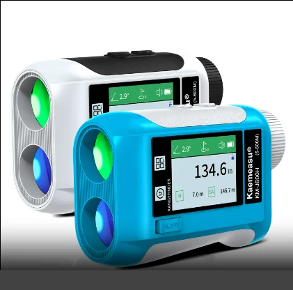 Лазерное измерительное устройство OEM голосовое вещание цифровой лазерный дальномер для гольфа охотничий Монокуляр с боковым экраном