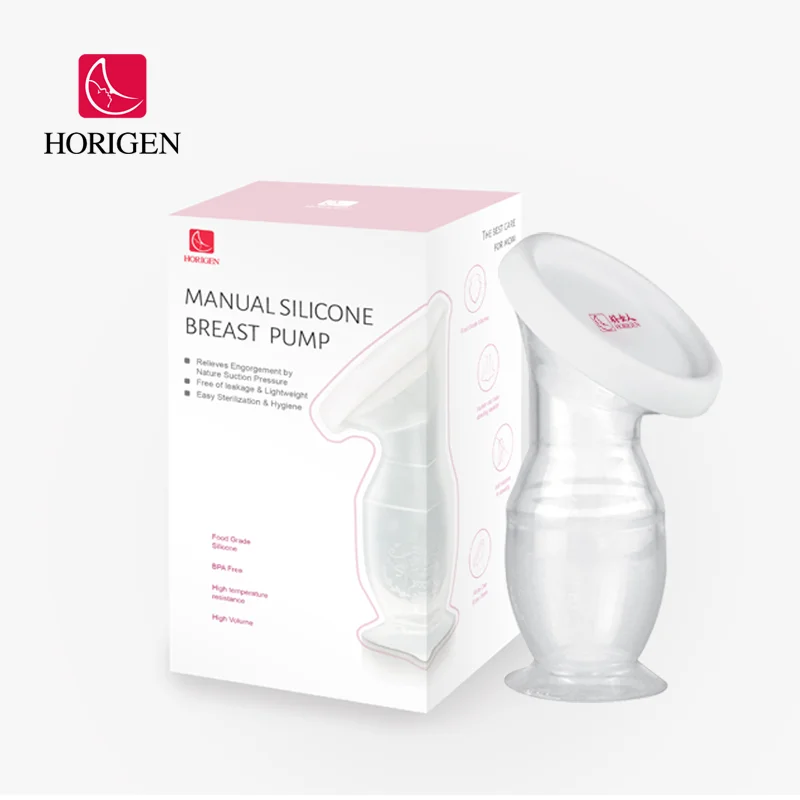 manual silicone breast pump hand use comfortable breastfeeding pump liquid breast milk collector