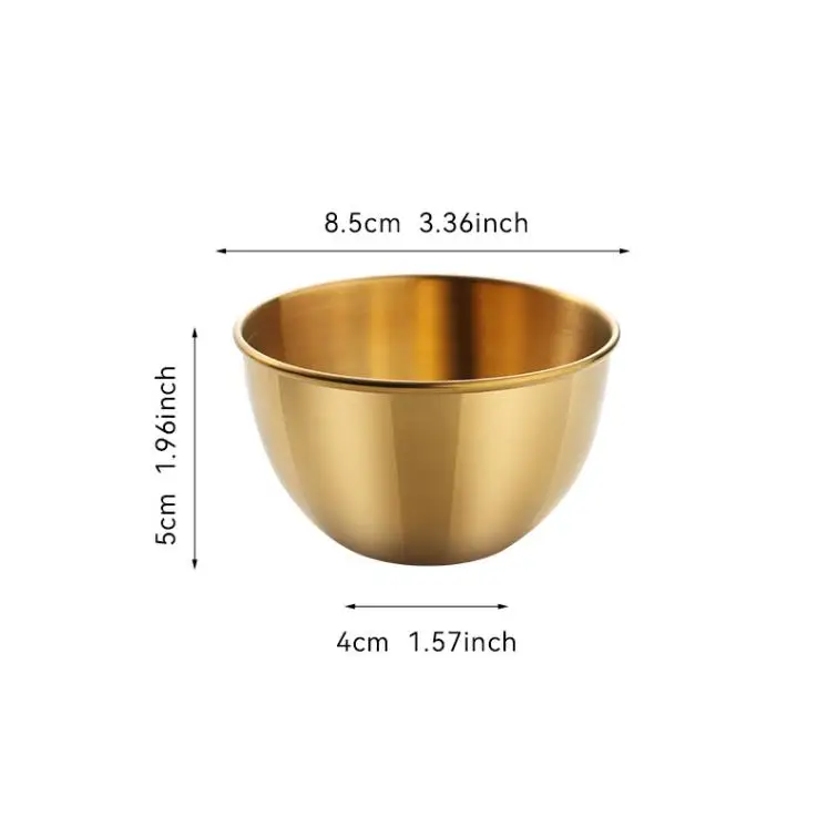 Stainless Steel Small Bowls Sauce Dishes Ice Cream Cups Mini Serving Dessert Bowl Round Seasoning Dishes Sushi Dipping