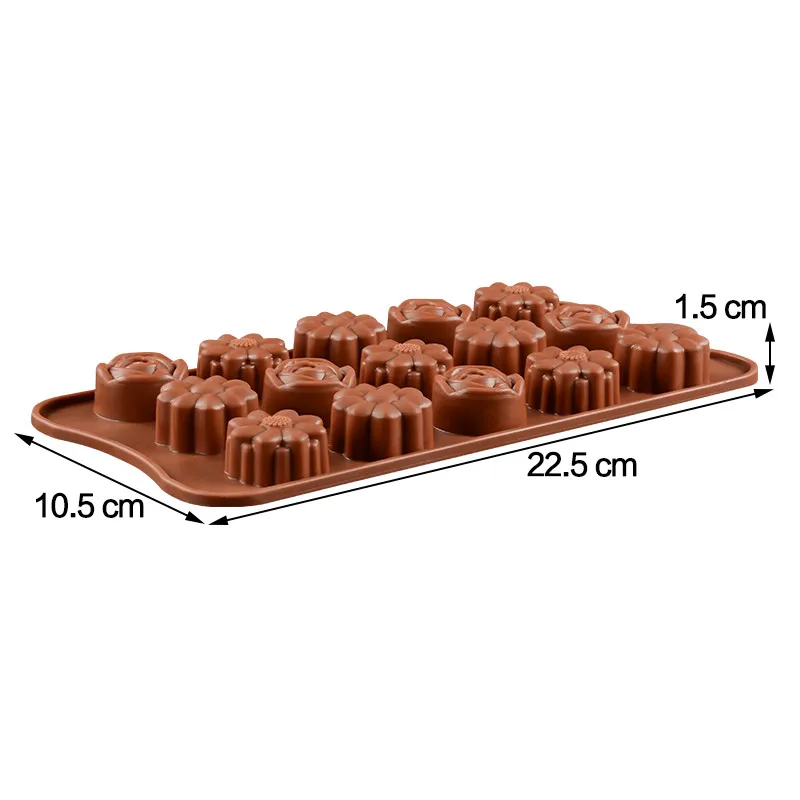 New Silicone Chocolate Mold 24Shapes Chocolate Baking Tools Non-stick Cake Jelly&Candy 3D Mold Decoration DIY Hot Sale