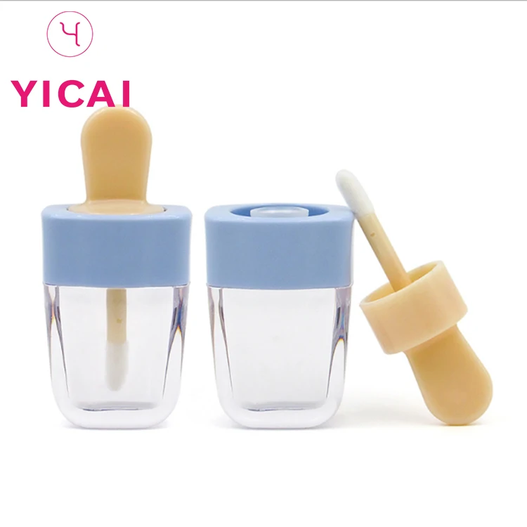 
Manufacturers Direct Low Price 10ml Plastic Ice Cream Popsicle Shape Labial Glair Lip Gloss Tube 